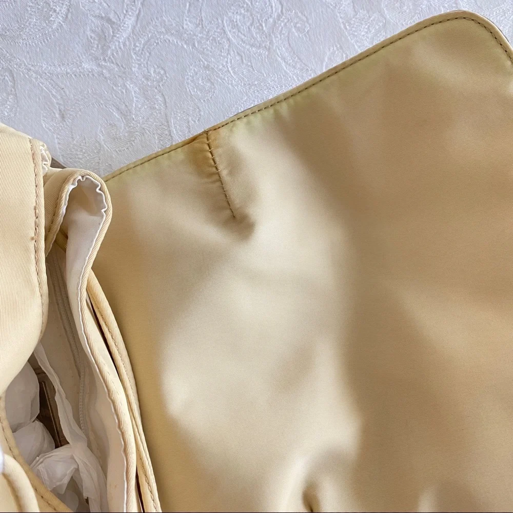 Tosca blu beige leather front pocket nylon backpack
